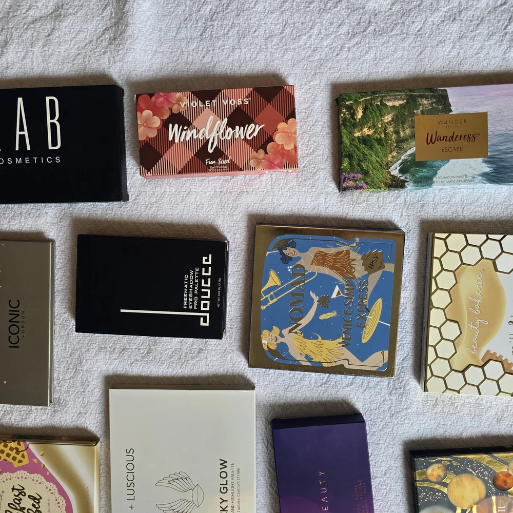15 High End Eyeshadow Palette Lot, Ipsy, Violet Voss, Iconic London, Ciate, etc.